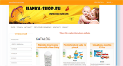 Desktop Screenshot of hanka-shop.eu